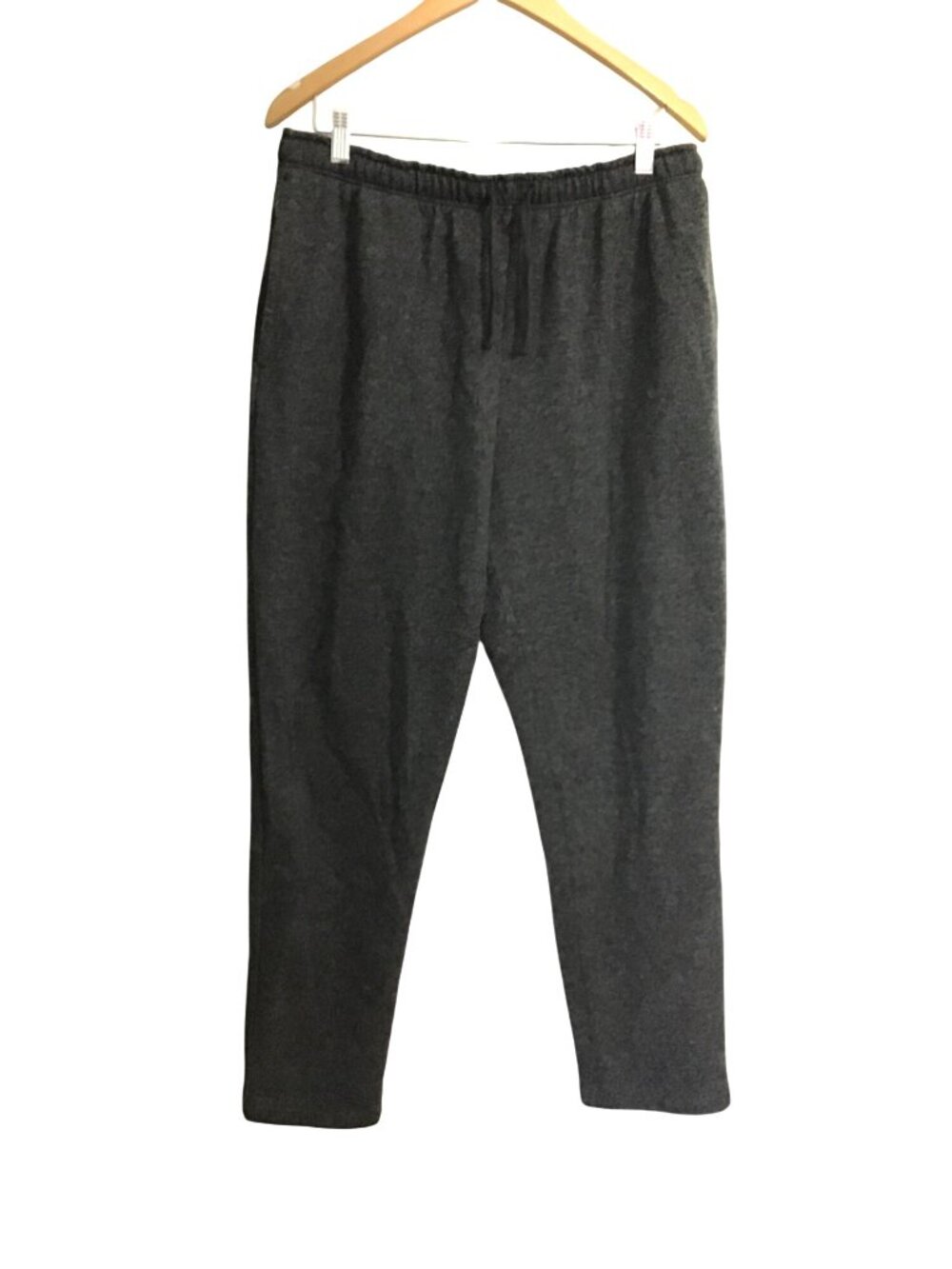 EDDIE BAUER MENS GREY ELASTIC WAIST TAPPER LEG JOGGERS SIZE LARGE